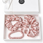 Silk Scrunchie Gift Set | Set of 3 Luxury Silk Hair Ties | 22 Momme | Gift Boxed