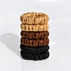 22 Momme Mini Scrunchies | Small Silk Hair Ties | Sets of 3 & 6