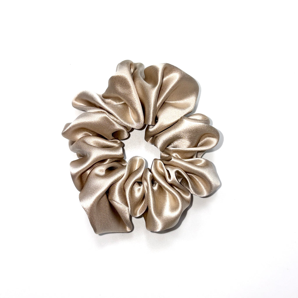 22 Momme Silk Scrunchie Set | Caramel | Large, Medium & Slim Hair Tie