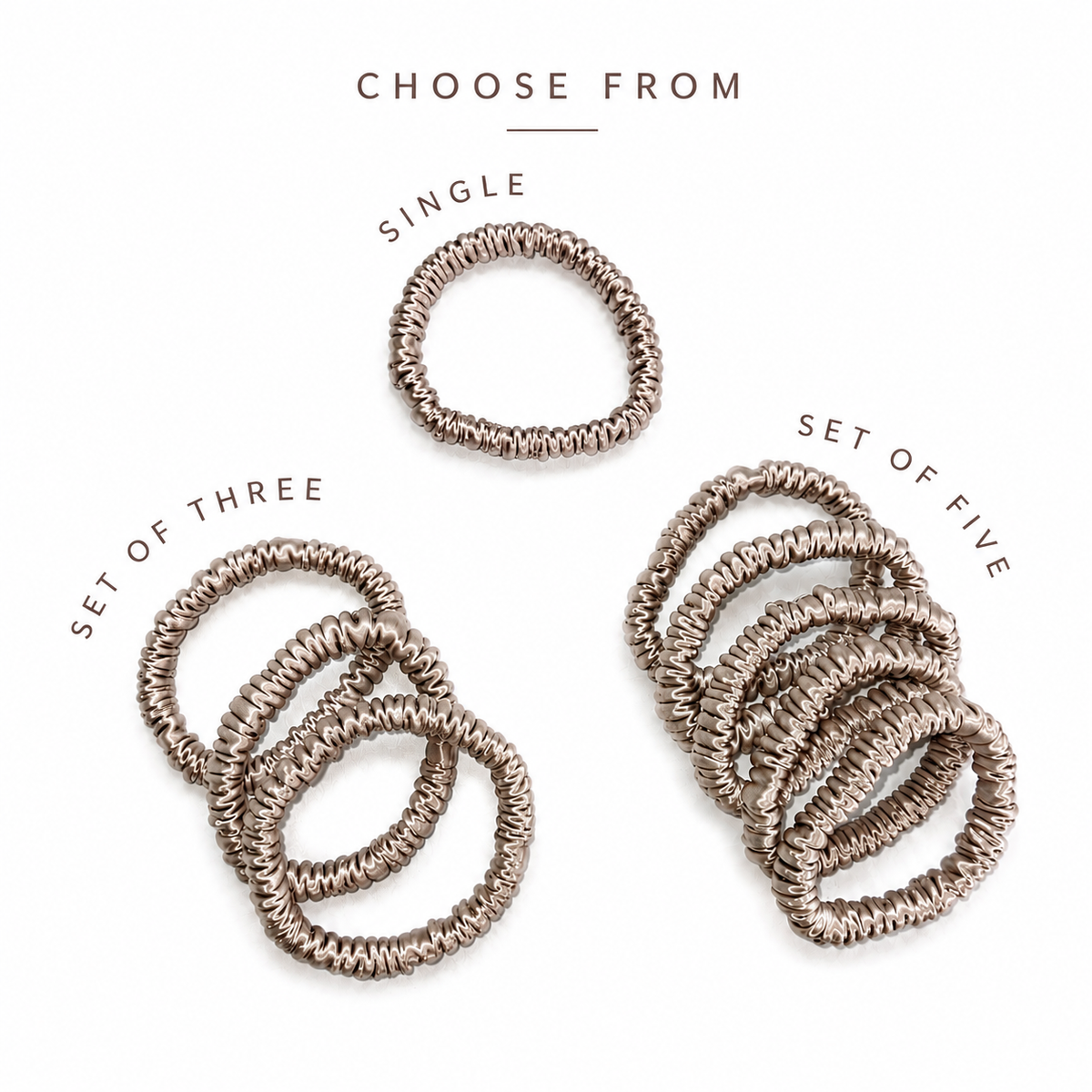 22 Momme Silk Slim Scrunchie | Luxury Hair Tie | 100% Silk