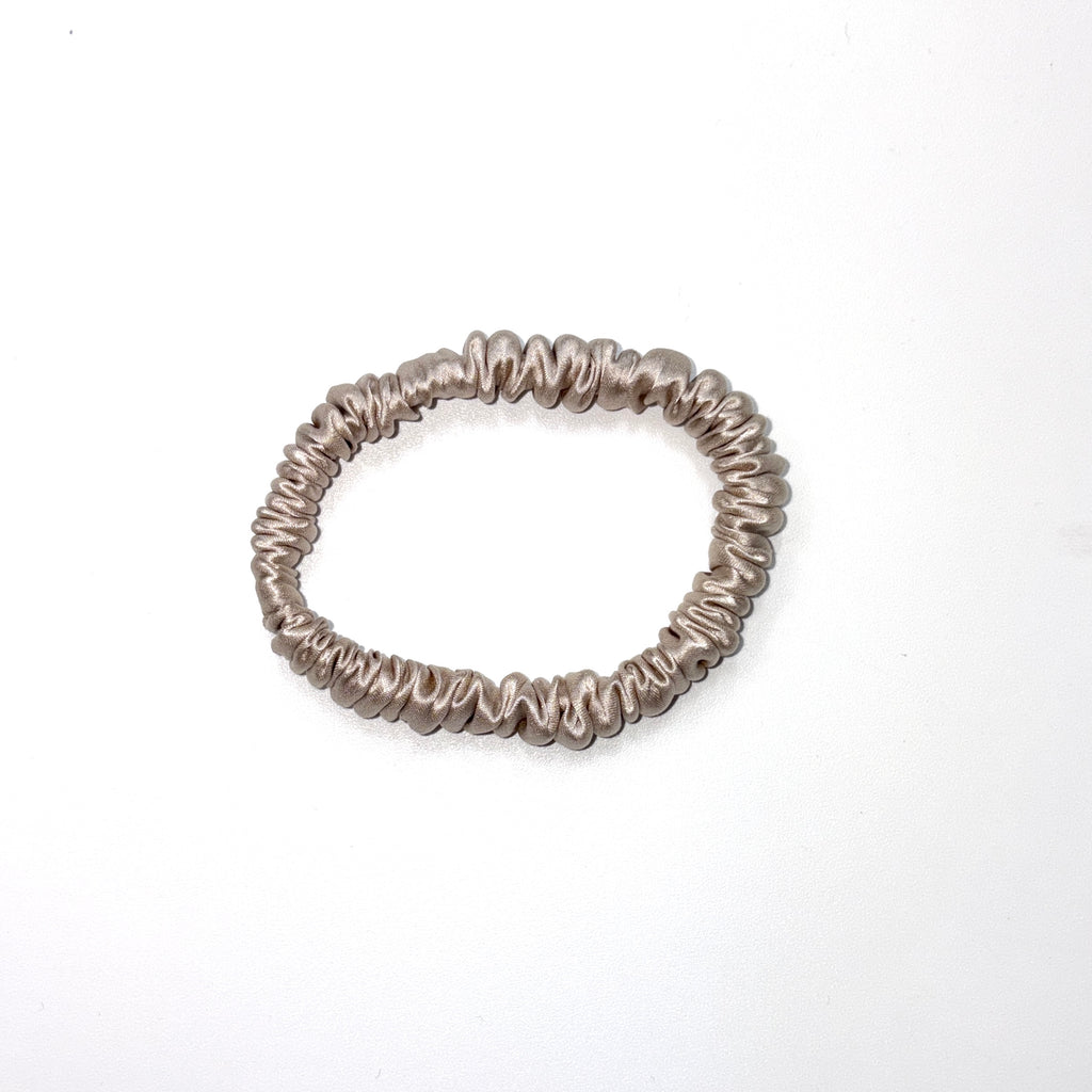 22 Momme Silk Scrunchie Set | Caramel | Large, Medium & Slim Hair Tie