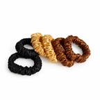 22 Momme Mini Scrunchies | Small Silk Hair Ties | Sets of 3 & 6