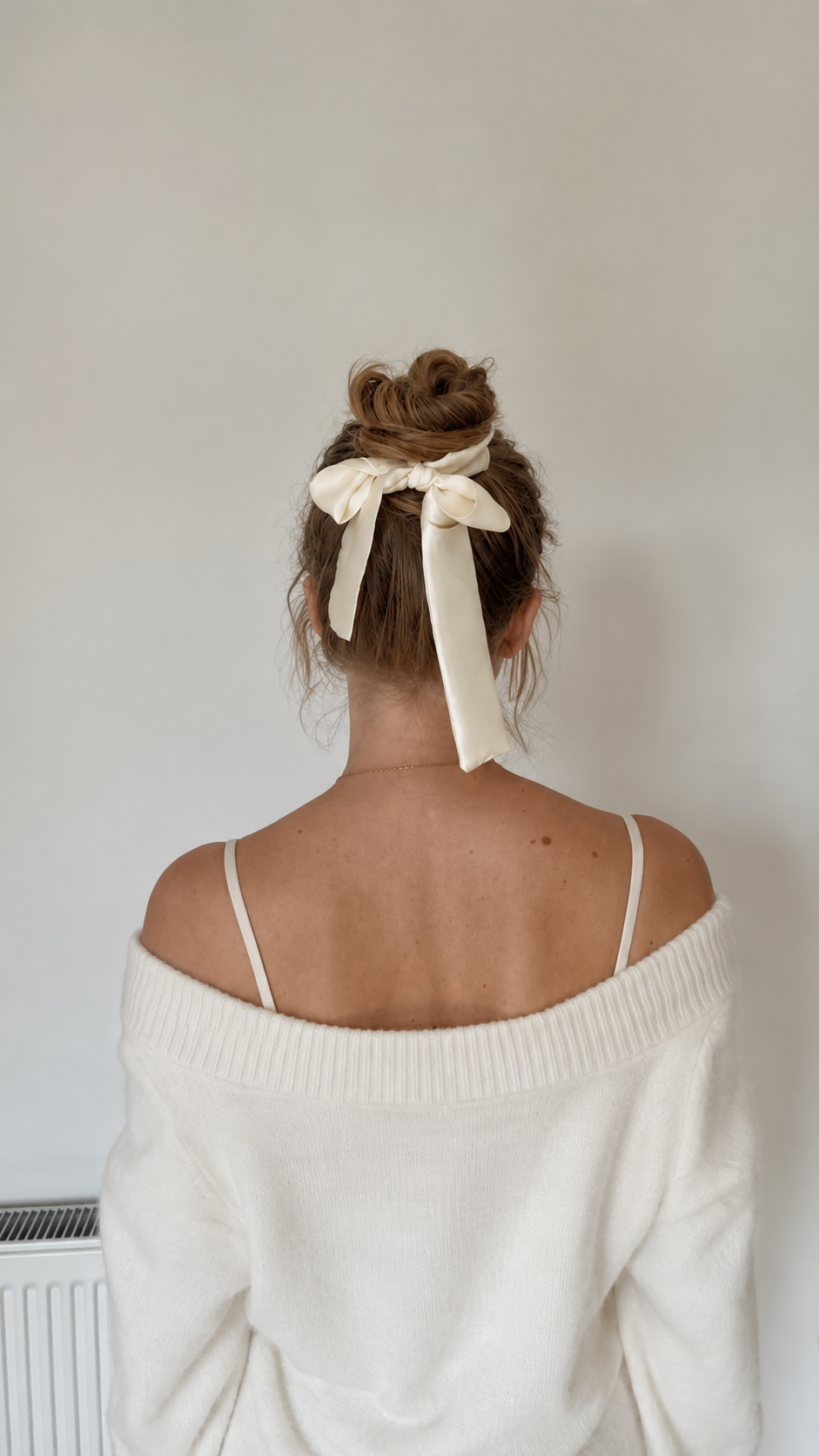 Pure Mulberry Silk Ribbon | 22 Momme Silk Hair Ribbon | Luxury Hair Bow | Silk Ponytail Wrap | Hair Gift for Women | Silk Skinny Scrunchie