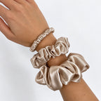 Silk Scrunchie Gift Set | Set of 3 Luxury Silk Hair Ties | 22 Momme | Gift Boxed