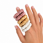 22 Momme Mini Scrunchies | Small Silk Hair Ties | Sets of 3 & 6