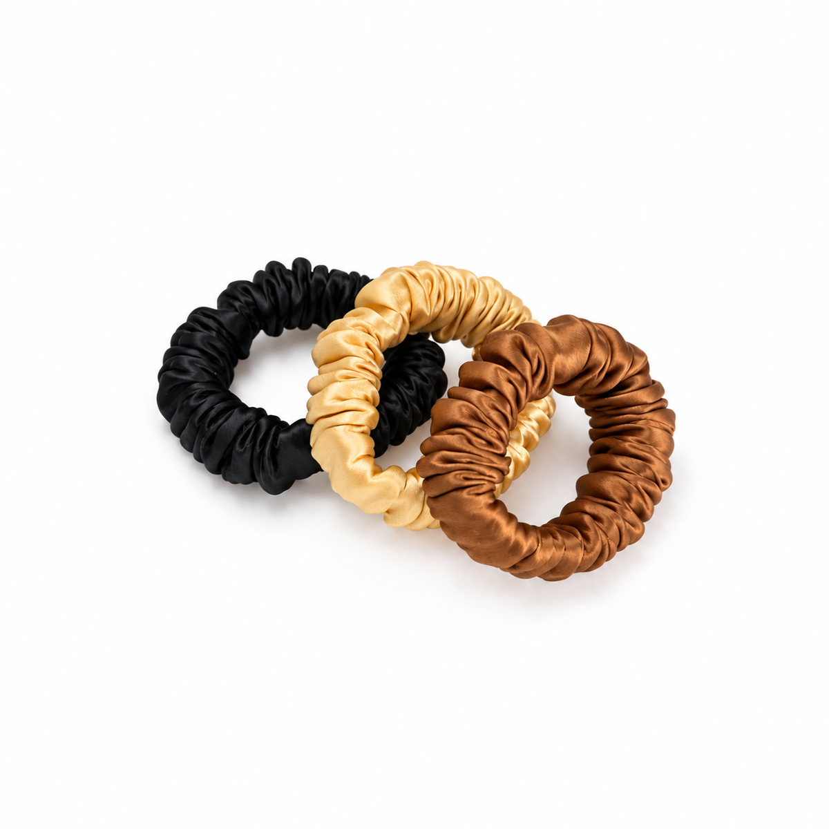 22 Momme Mini Scrunchies | Small Silk Hair Ties | Sets of 3 & 6