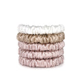 Slim Silk Scrunchies Set of 5 | 100% Silk Hair Scrunchies | 22 Momme