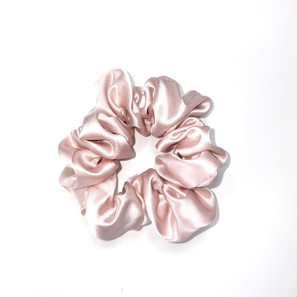 22 Momme Silk Scrunchie Set |  Rose | Large, Medium & Slim Hair Tie