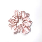 22 Momme Silk Scrunchie Set |  Rose | Large, Medium & Slim Hair Tie