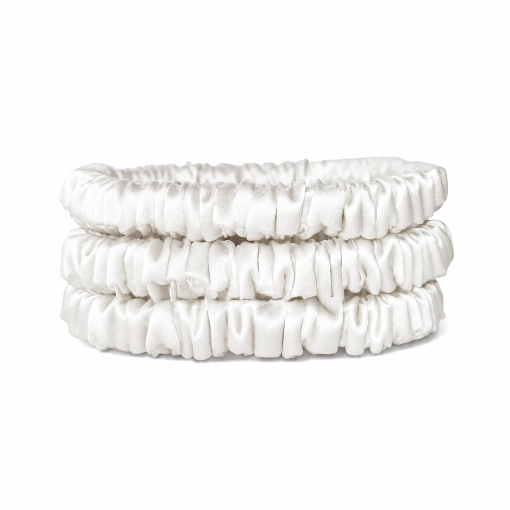 22 Momme Silk Slim Scrunchie | Luxury Hair Tie | 100% Silk