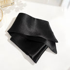 Silk Hair Ribbon | 22 Momme | Protective Hair Accessory | Caramel & Black | Free matching scrunchie