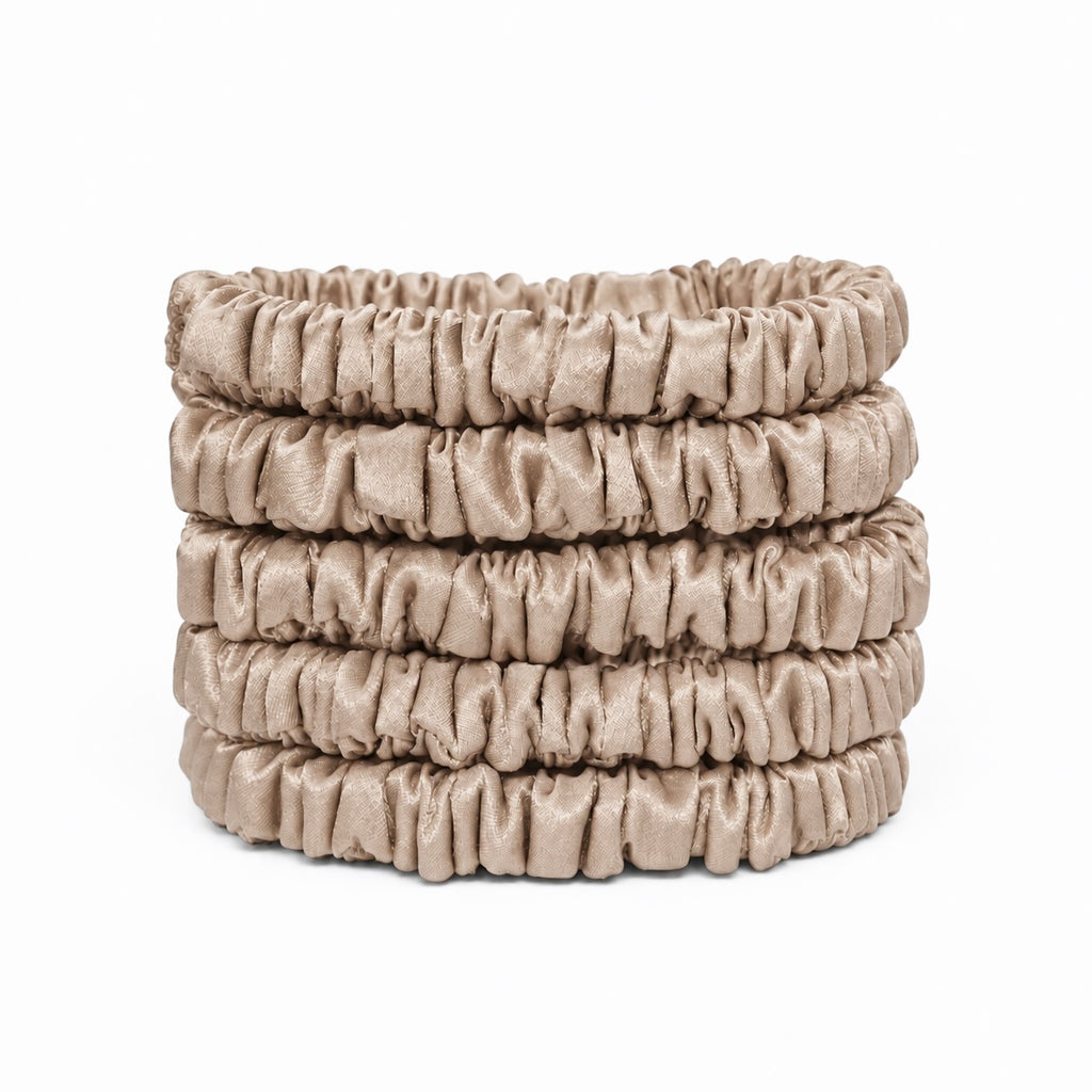 22 Momme Silk Slim Scrunchie | Luxury Hair Tie | 100% Silk