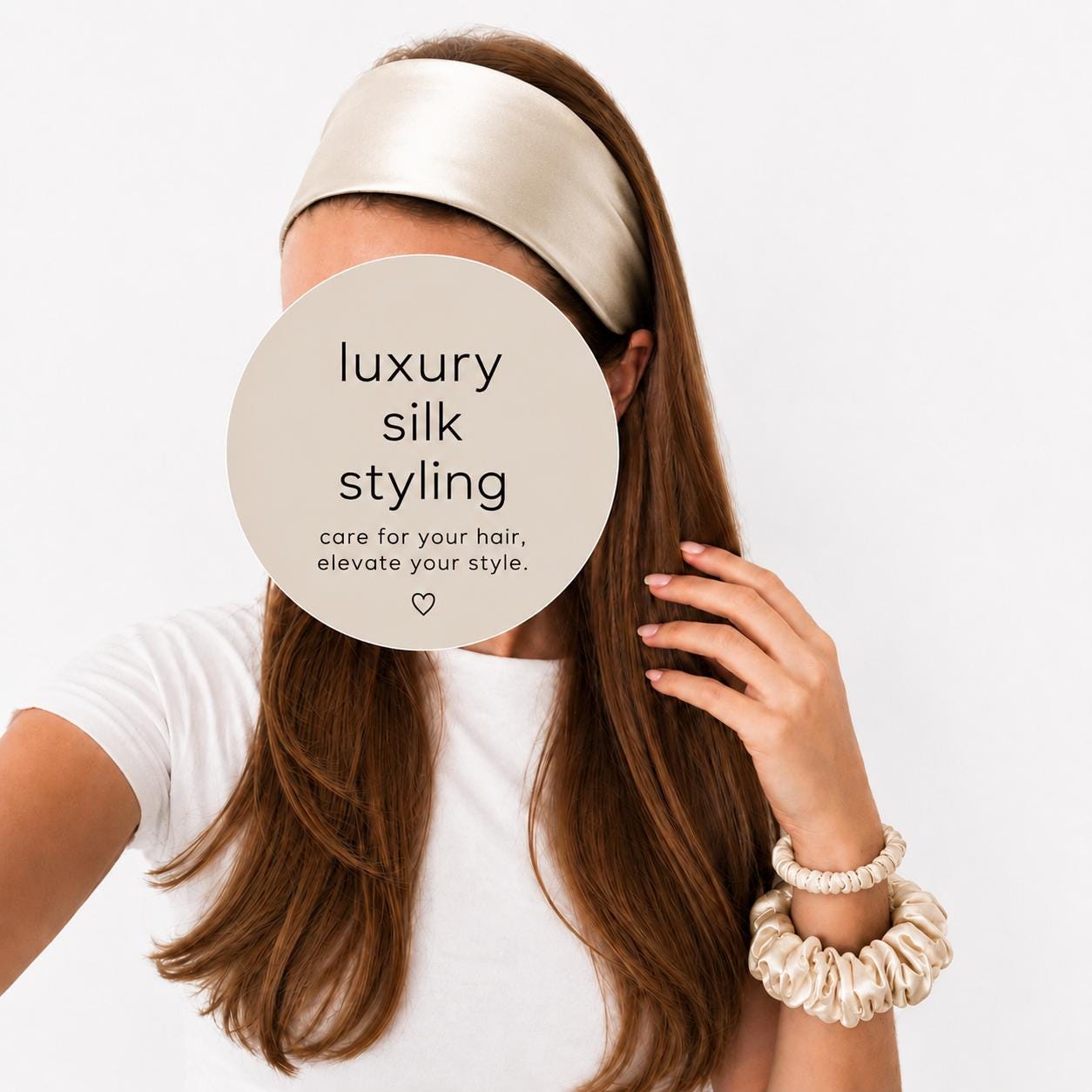 22 Momme Mulberry Silk Hair Set | Silk Headband, Large Scrunchie & Skinny Scrunchie | Luxury Hair Gift for Women