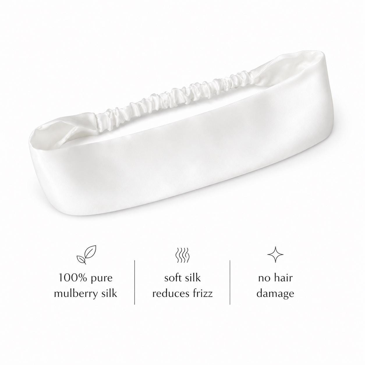 Pure Silk Styling Collection | 22 Momme Silk Headband, Large Silk Scrunchie & 100cm Hair Ribbon | Luxury Gift Set