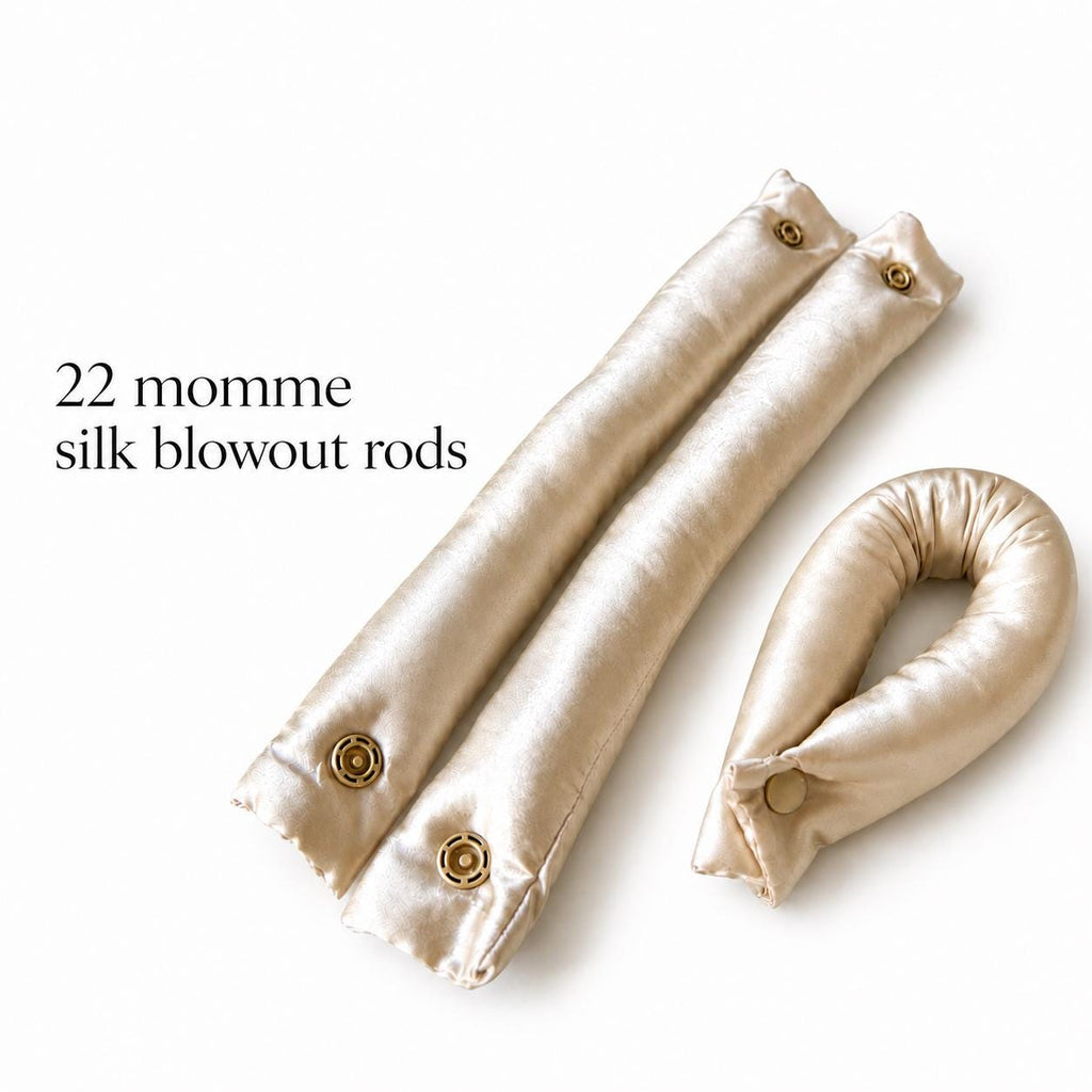22 Momme Silk Heatless Blowout Rod Set – 3 Snap Hair Rollers